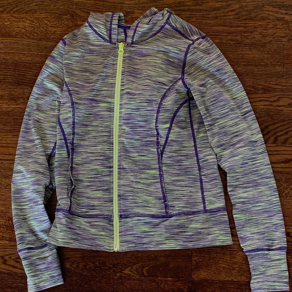 Neon Lime Green and purple lined Jacket